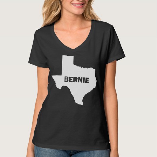 Womens Texas voor het Shirt Bernie Sanders (Voorkant)