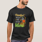 Womens Thankful Grateful Blessed Mimi Autumn Herfs T-shirt (Voorkant)