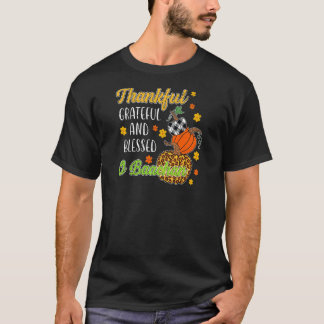 Womens Thankful Grateful Blessed O Baachan Autumn T-shirt