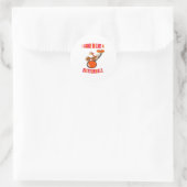 Womens Thanksgiving Turkey Butterball Funny Pum Ronde Sticker (Tas)