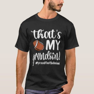 Womens Thats Mijn Kleinzoon Trots Football Mimi Fo T-shirt