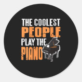 Womens The Coolest People On Earth Definitely Play Ronde Sticker (Voorkant)