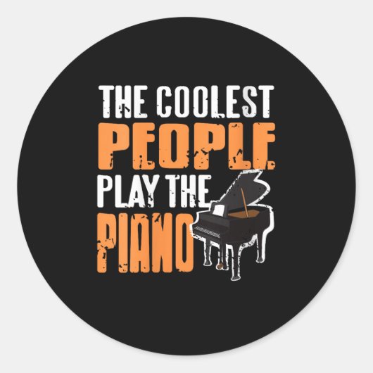 Womens The Coolest People On Earth Definitely Play Ronde Sticker (Voorkant)