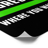 Womens The Gr Is Greener Where You Water It, Motiv Poster (Hoek)