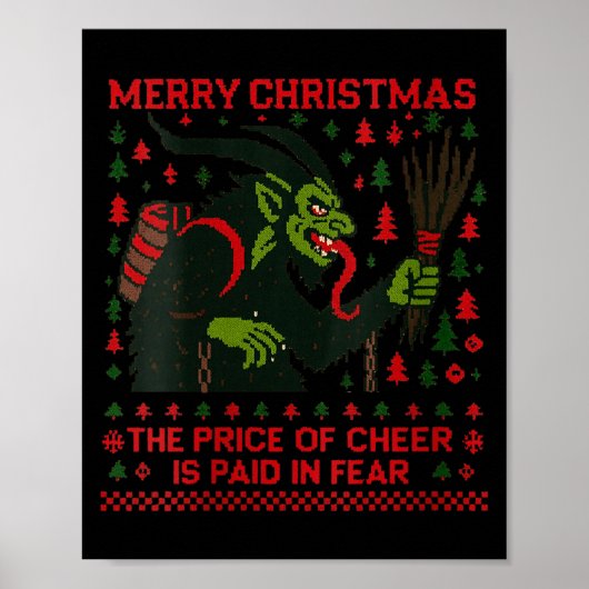 Womens The Price Of Cheer Is Paid In Fear Christma Poster (Voorkant)