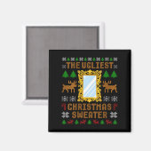 Womens The Ugliest Christmas Sweater With An Image Magneet (Voorkant / Achterkant)