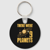 Womens There Were 9 Planets Funny Science Space Ne Sleutelhanger (Voorkant)
