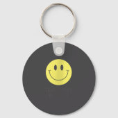 Womens Think Happy Be Happy Smile Face Motivationa Sleutelhanger (Voorkant)