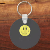 Womens Think Happy Be Happy Smile Face Motivationa Sleutelhanger (Voorkant)
