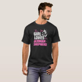 Womens This girl loves her German Shepherd T-shirt (Voorkant volledig)