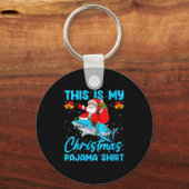 Womens This Is My Christmas Pajamas Funny Santa Ri Sleutelhanger (Voorkant)