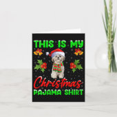 Womens This Is My Christmas Pajamas Funny Shih Tzu Kaart (Voorkant)