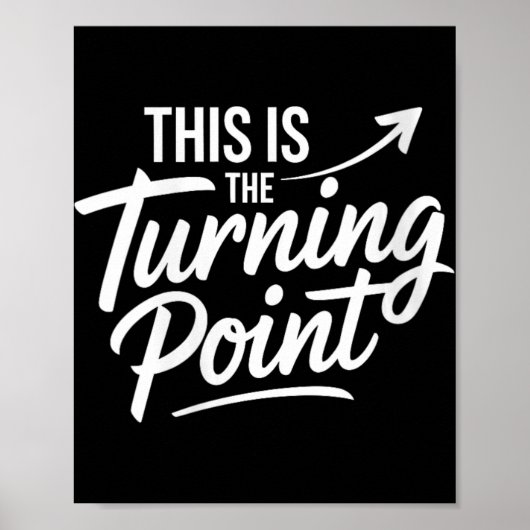 Womens This Is The Turning Int New Chapter Motivat Poster (Voorkant)