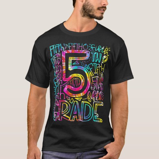 Womens Tie Dye 5e graad leraar student Bac T-shirt (Voorkant)