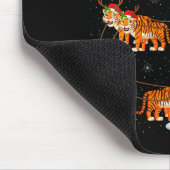 Womens Tiger Santa Sleigh Flying Funny Magical Chr Muismat (Hoek)