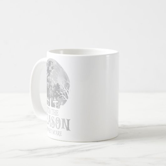 Womens Tis The Season Y Haunted Moon Creepy Hallow Koffiemok (Voorkant links)