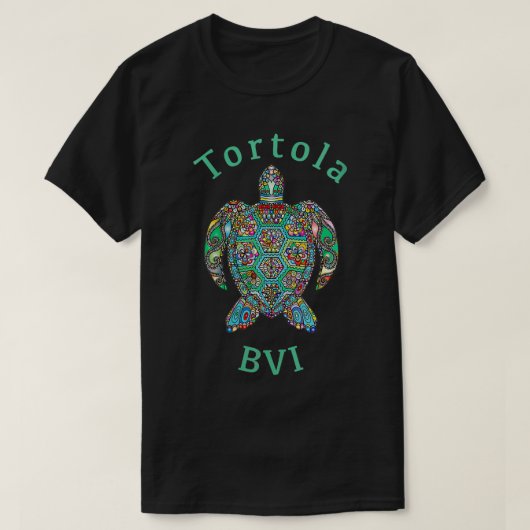 Womens Tortola Britse Maagdeneilanden Tribal Turtl T-shirt (Design voorkant)