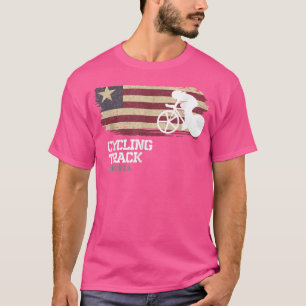 Womens Track Cycling Liberia Road Bike Speed Cycli T-shirt