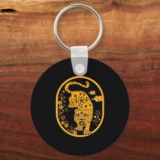 Womens Traditional Art Chinese New Year 2022 Year  Sleutelhanger (Voorkant)