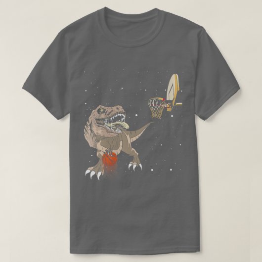 Womens Trex Trex Dinosaur speelt Basketball Sport  T-shirt (Design voorkant)