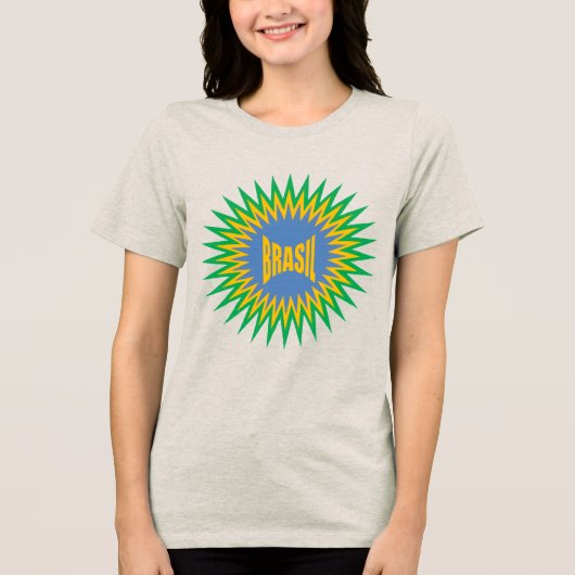 Women's Tri-blend T-Shirt oatmeal  SUN  BRASIL (Voorkant)