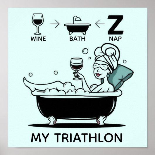 Womens Triathlon Poster (Voorkant)