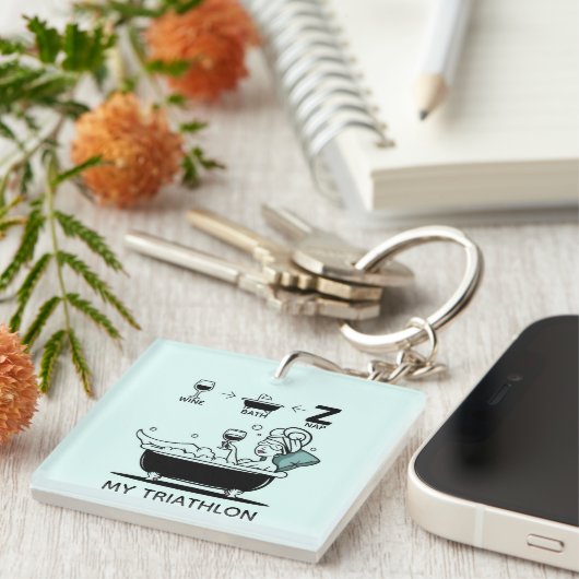 Womens Triathlon Sleutelhanger (Voorkant Rechts)
