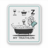 Womens Triathlon Sticker (Voorkant)