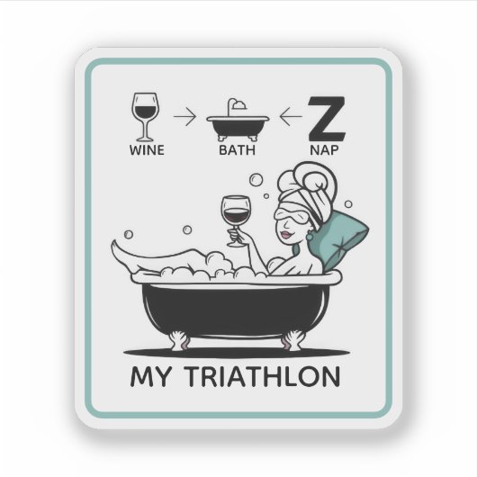 Womens Triathlon Sticker (Voorkant)