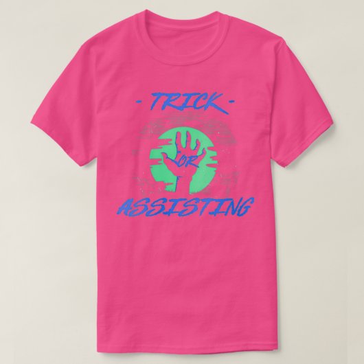 Womens Trick of Assisting Halloween Administrative T-shirt (Design voorkant)