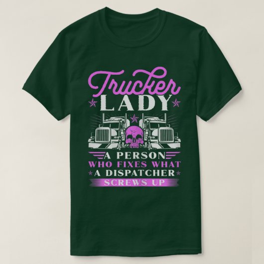 Womens Trucking Truck Driver Definition Quote, Wom T-shirt (Design voorkant)
