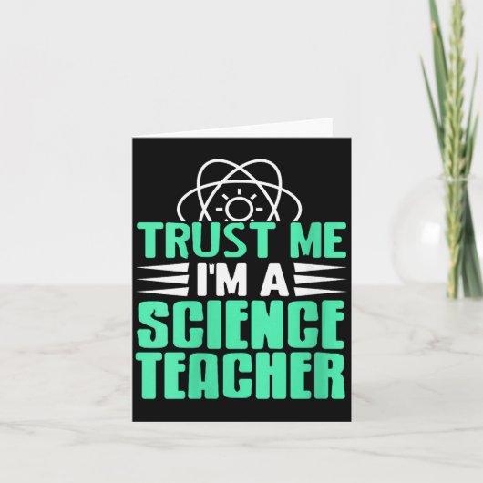 Womens Trust Me I’m Science Teacher With Stem Supe Kaart (Voorkant)
