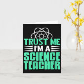 Womens Trust Me I’m Science Teacher With Stem Supe Kaart (Gele Bloem)