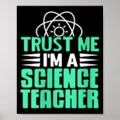 Womens Trust Me I’m Science Teacher With Stem Supe Poster (Voorkant)