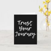Womens Trust Your Journey Sitive Thinking Motivati Kaart (Gele Bloem)