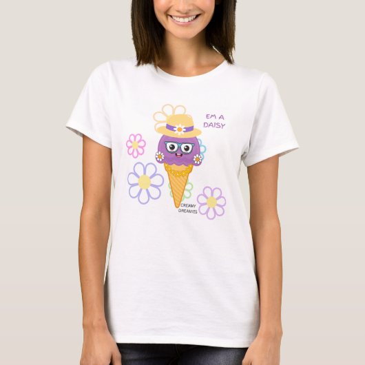 womens tshirt EM A DAISY Creamy Dreamies (Voorkant)