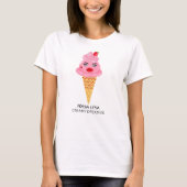 womens tshirt Fresa Lesa strawberry ice cream cone (Voorkant)