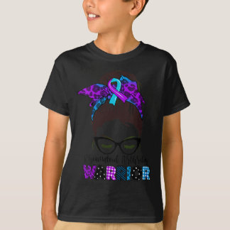 Womens Tu Messy Bun Ribbon Reumatoïde artritis Aw T-shirt