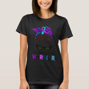 Womens Tu Messy Bun Ribbon Reumatoïde artritis Aw T-shirt