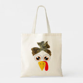 Womens Turkey Face Leopard Headband Geweldige Cute Tote Bag (Achterkant)