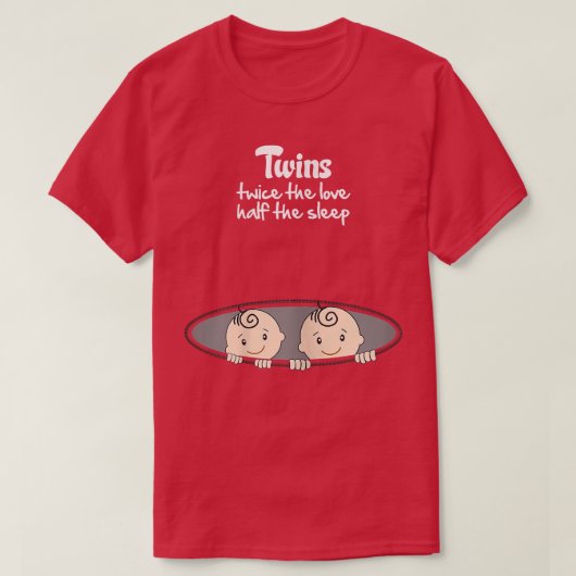 Womens Twins Peking Funny Cute Zwangerschap Announ T-shirt (Design voorkant)
