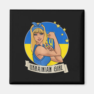 Womens Ukrainian Girl Ukraine Flag Merchandise Ukr Magneet