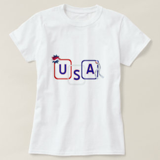 WOMENS USA T=-SHIRT T-SHIRT