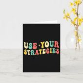 Womens Use Your Strategies Test Day Testing Exam S Kaart (Gele Bloem)