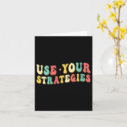 Womens Use Your Strategies Test Day Testing Exam S Kaart (Gele Bloem)