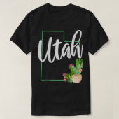 Womens Utah Pride State Map Cactus  Utah 2 T-shirt (Design voorkant)