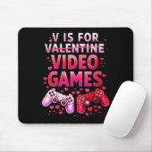 Women's V Is For Video Games Funny Valentines Game Muismat (Met muis)