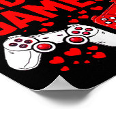 Women's V Is For Video Games Funny Valentines Game Poster (Hoek)