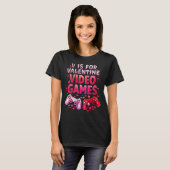 Women's V Is For Video Games Funny Valentines Game T-shirt (Voorkant volledig)