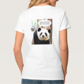 Womens V-Neck Double Sided T-Shirt Panda Beer (Achterkant)